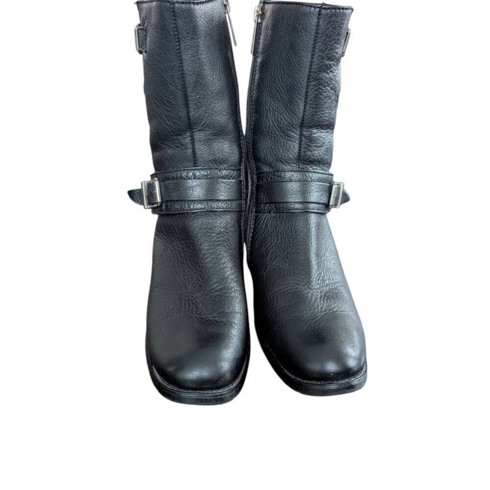 Harley-Davidson Black Leather Zip Up Women's Boots - Size 7.5 - Picture 3 of 15